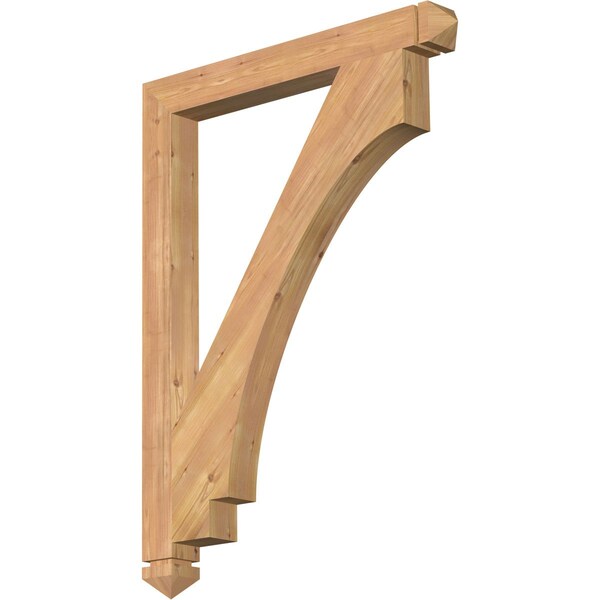 Ekena Millwork Imperial Arts & Crafts Smooth Bracket, Western Red Cedar, 3 1/2"W x 34"D x 46"H BKT04X34X46IMP03SWR - main